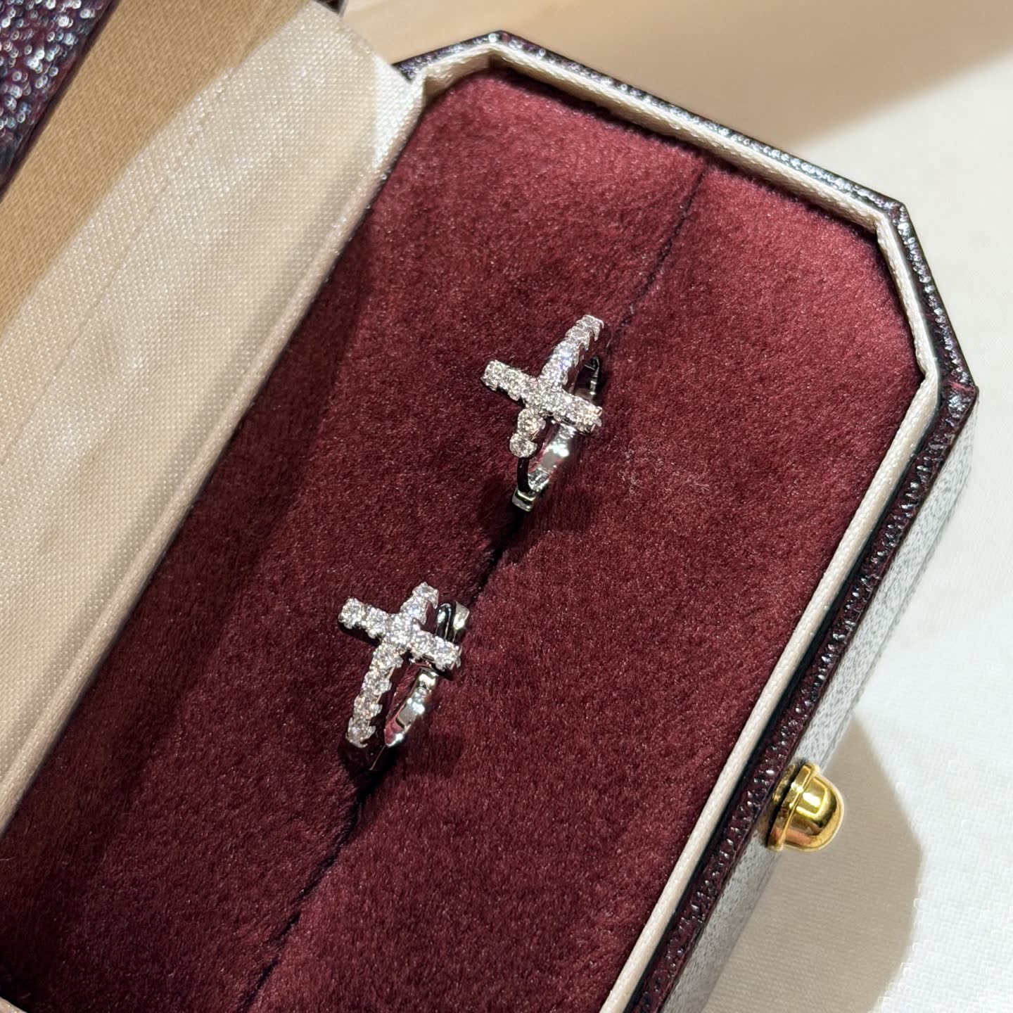 Chrome Hearts Cross Stud Earrings
